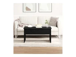 Mesa De Centro| Mesa de centro | Mesa de apoio Carvalho 80x50.5x41.5 cm Preto