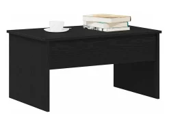 Mesa De Centro| Mesa de centro | Mesa de apoio Carvalho 80x50.5x41.5 cm Preto