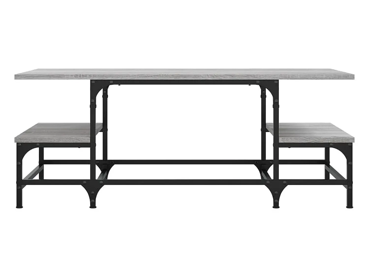 Mesa de centro | Mesa de apoio 100x50.5x40 cm derivados de madeira cinza sonoma^ Mesa De Centro