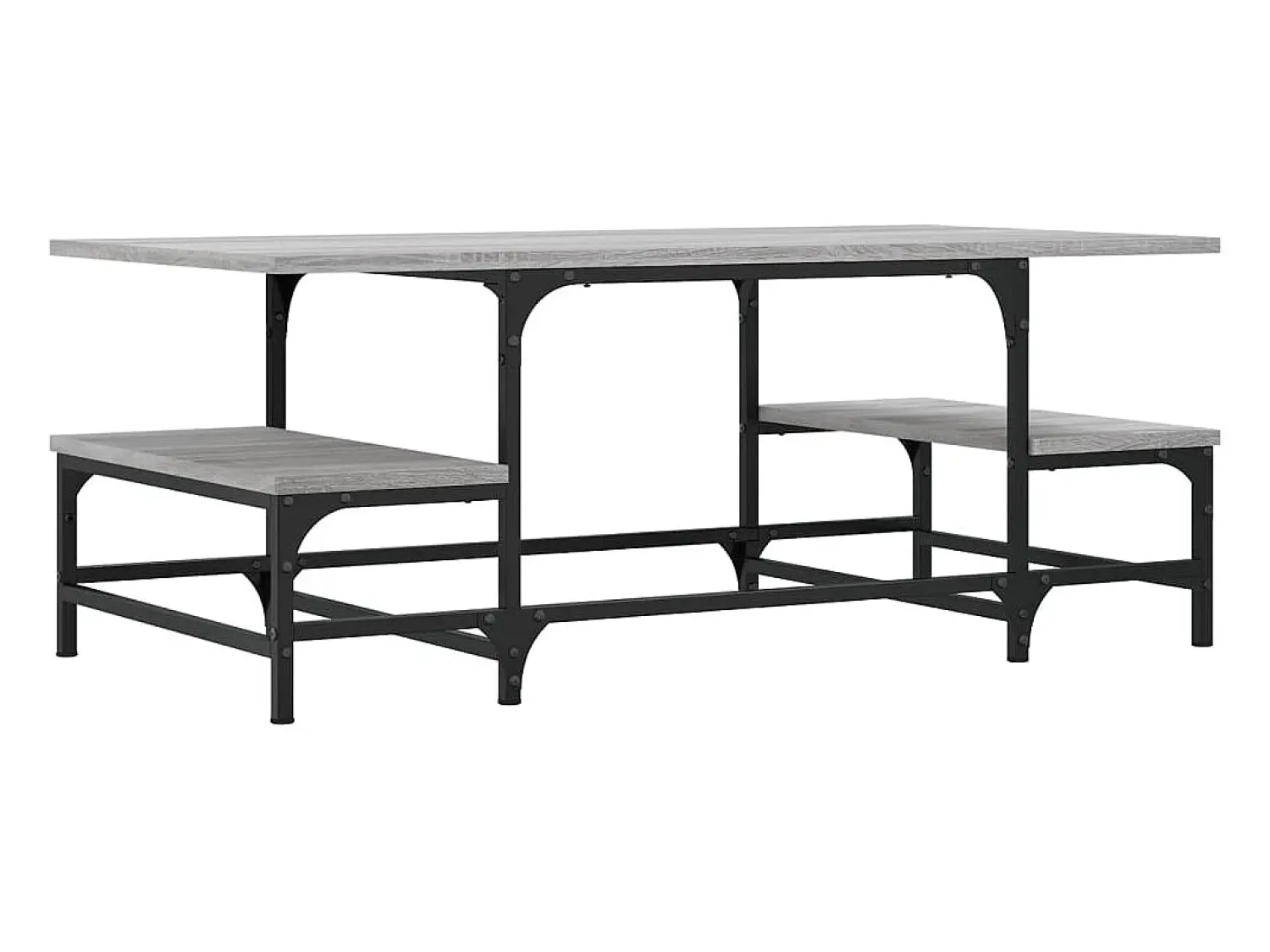 Mesa de centro | Mesa de apoio 100x50.5x40 cm derivados de madeira cinza sonoma^ Mesa De Centro
