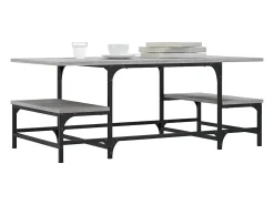 Mesa de centro | Mesa de apoio 100x50.5x40 cm derivados de madeira cinza sonoma^ Mesa De Centro