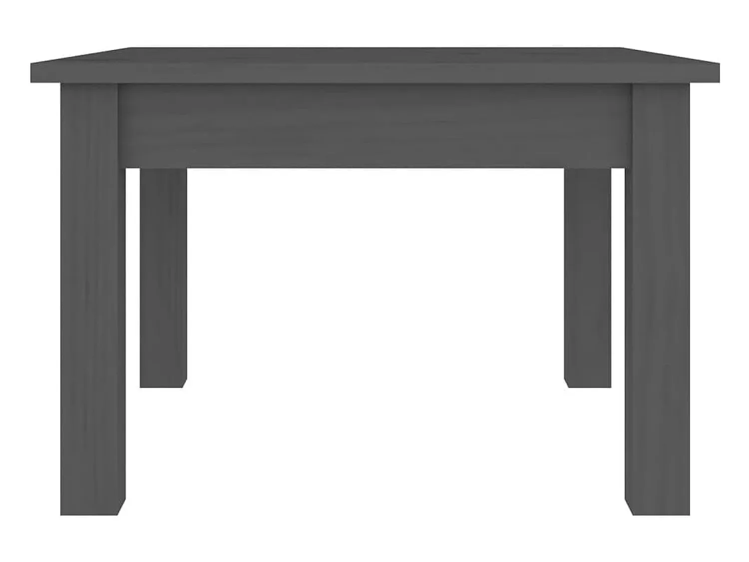 Mesa De Centro| Mesa de centro | Mesa de apoio 45x45x30 cm madeira de pinho maciça Cinzento