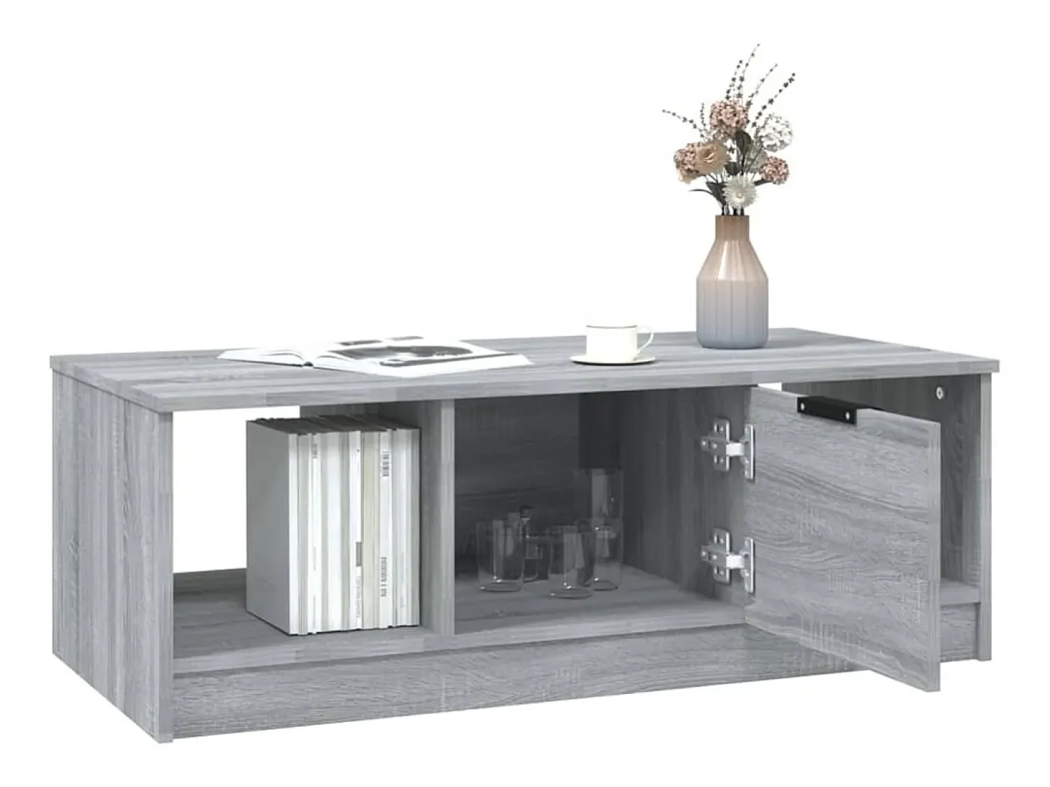 Discount Mesa de centro | Mesa de apoio 102x50x36cm derivados de madeira sonoma Cinzento