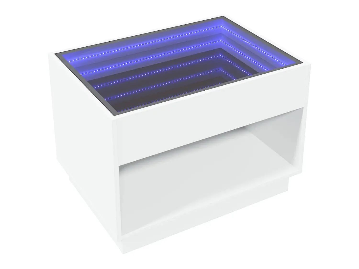Mesa de centro | Mesa de apoio luzes LED Infinity 70x50x50 cm^ Mesa De Centro