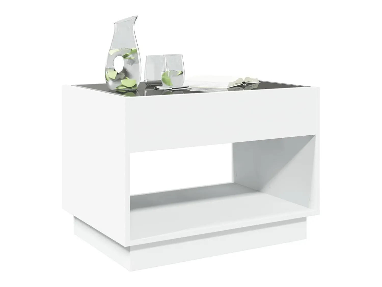 Mesa de centro | Mesa de apoio luzes LED Infinity 70x50x50 cm^ Mesa De Centro