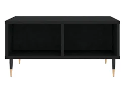 Best Mesa de centro | Mesa de apoio 60x60x30 cm derivados de madeira Preto