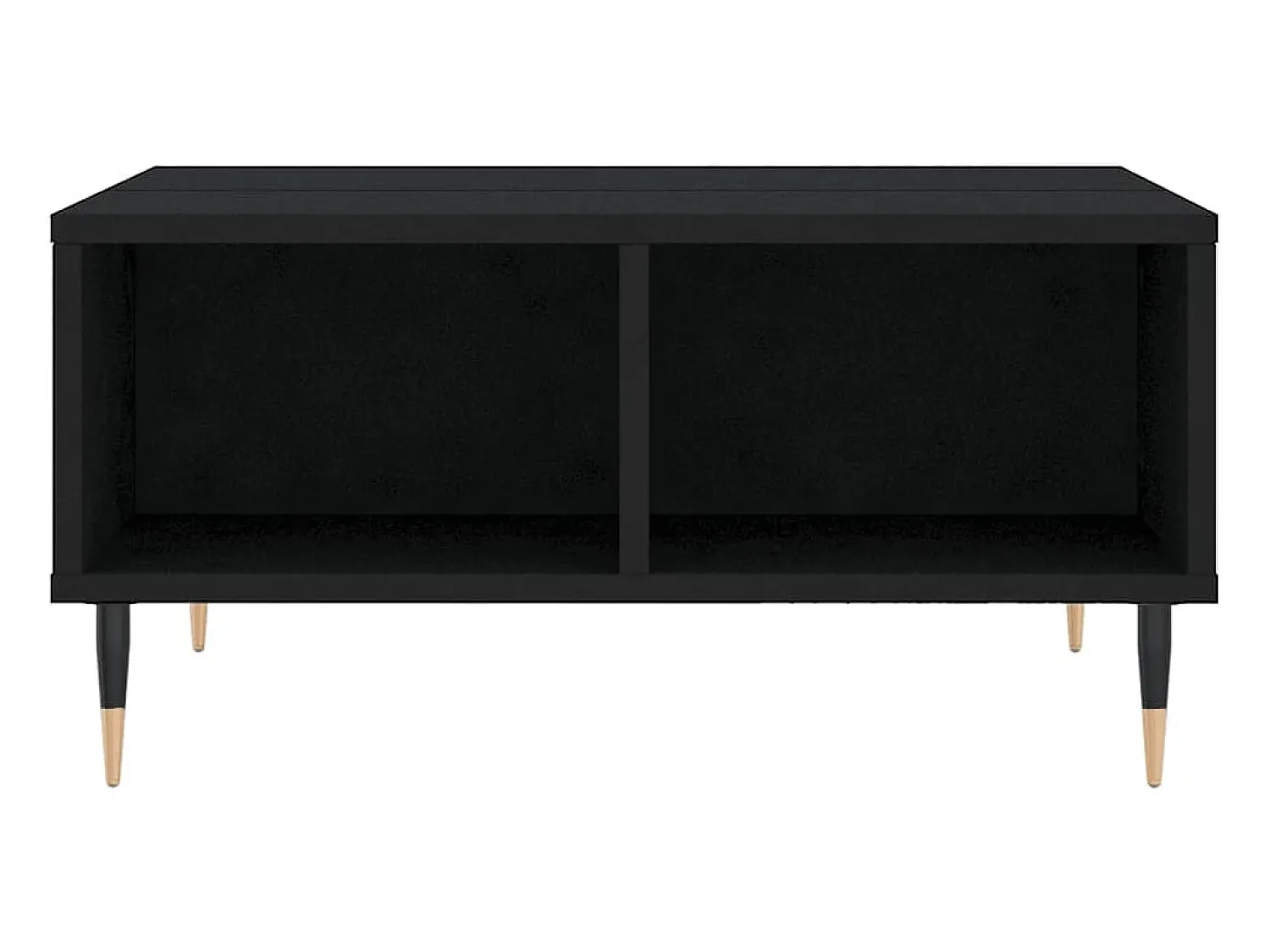 Best Mesa de centro | Mesa de apoio 60x60x30 cm derivados de madeira Preto