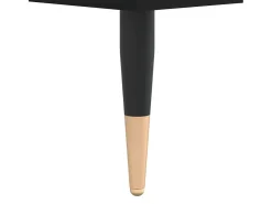 Best Mesa de centro | Mesa de apoio 60x60x30 cm derivados de madeira Preto