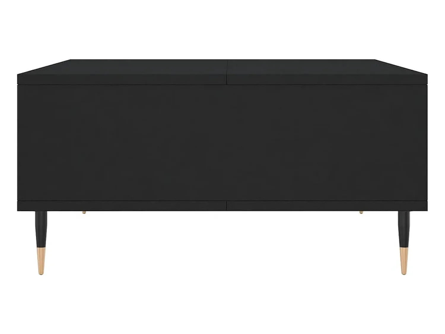 Best Mesa de centro | Mesa de apoio 60x60x30 cm derivados de madeira Preto