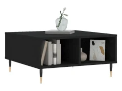 Best Mesa de centro | Mesa de apoio 60x60x30 cm derivados de madeira Preto