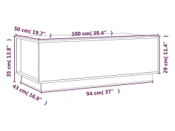 Mesa De Centro* Mesa de centro | Mesa de apoio 100x50x35 cm pinho maciço mel Castanho