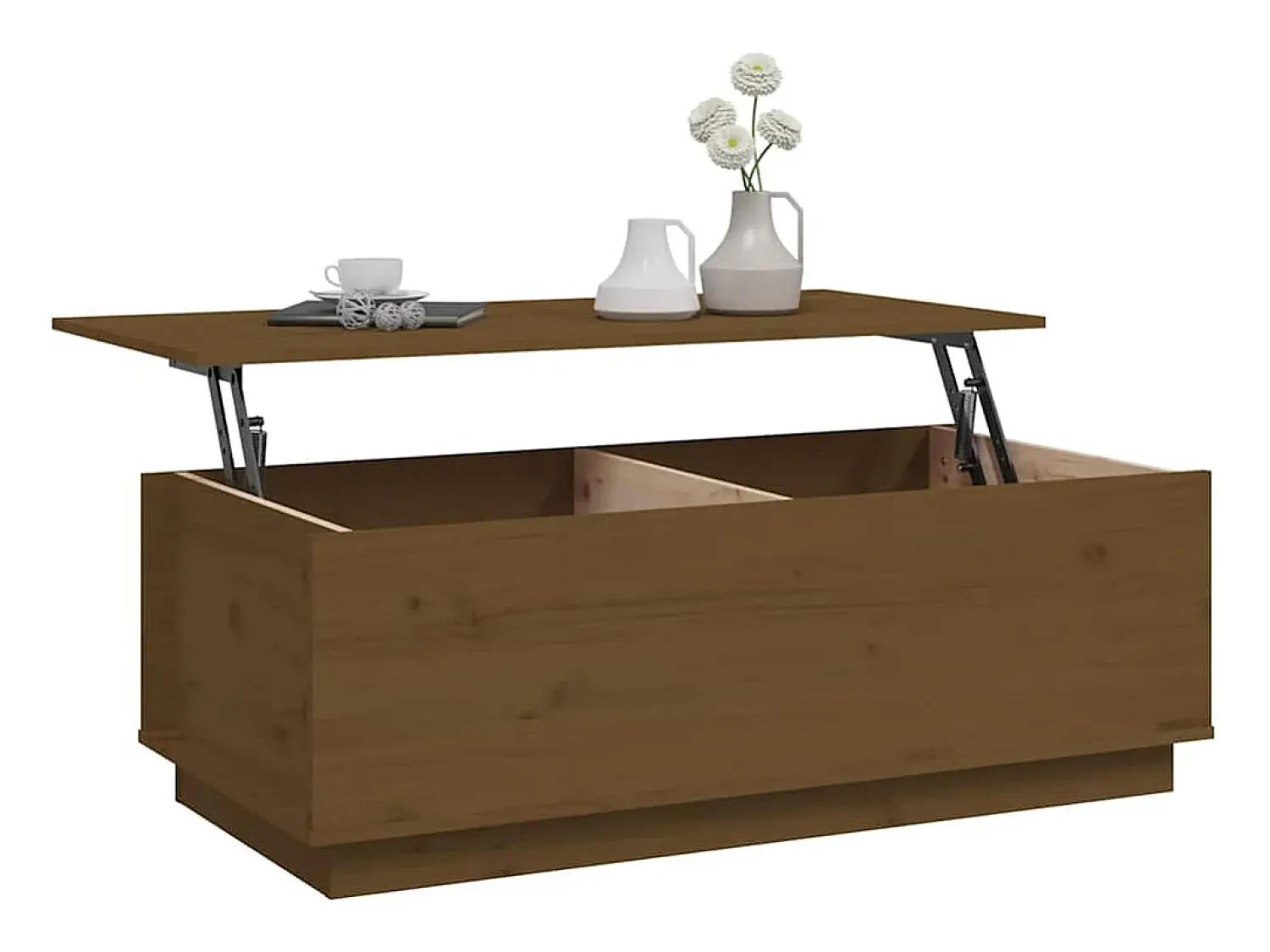 Mesa De Centro* Mesa de centro | Mesa de apoio 100x50x35 cm pinho maciço mel Castanho