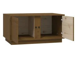 Mesa De Centro| Mesa de centro | Mesa de apoio 80x50x40 cm madeira de pinho maciça -mel Castanho