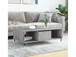 Mesa De Centro* Mesa de centro | Mesa de apoio 104x60x35 cm derivados madeira sonoma Cinzento