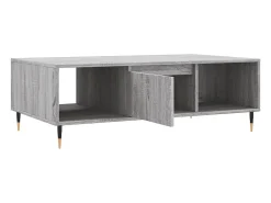 Mesa De Centro* Mesa de centro | Mesa de apoio 104x60x35 cm derivados madeira sonoma Cinzento