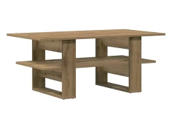 Outlet Mesa de centro | Mesa de apoio 102x55x42cm derivados de madeira carvalho artisiano Castanho