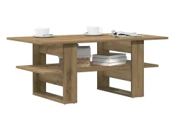 Outlet Mesa de centro | Mesa de apoio 102x55x42cm derivados de madeira carvalho artisiano Castanho