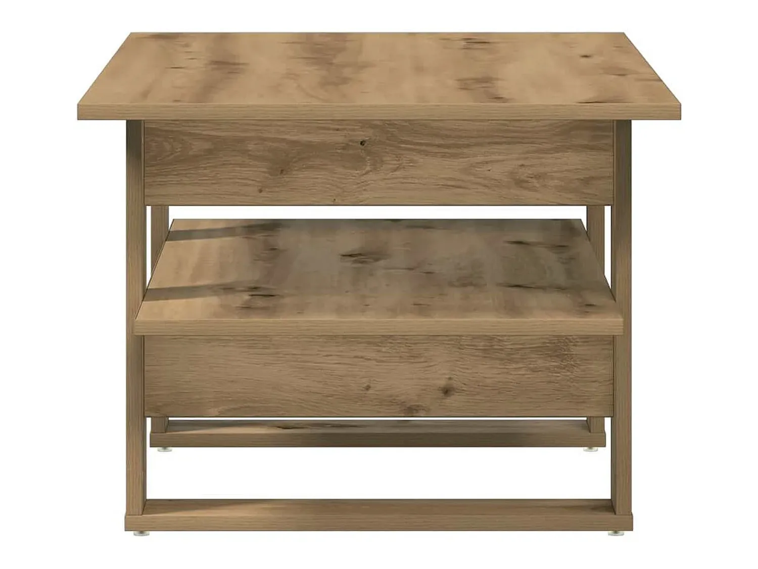Outlet Mesa de centro | Mesa de apoio 102x55x42cm derivados de madeira carvalho artisiano Castanho