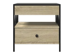 Mesa de centro | Mesa de apoio luzes LED Infinity 50x50x51 cm carvalho sonoma^ Mesa De Centro