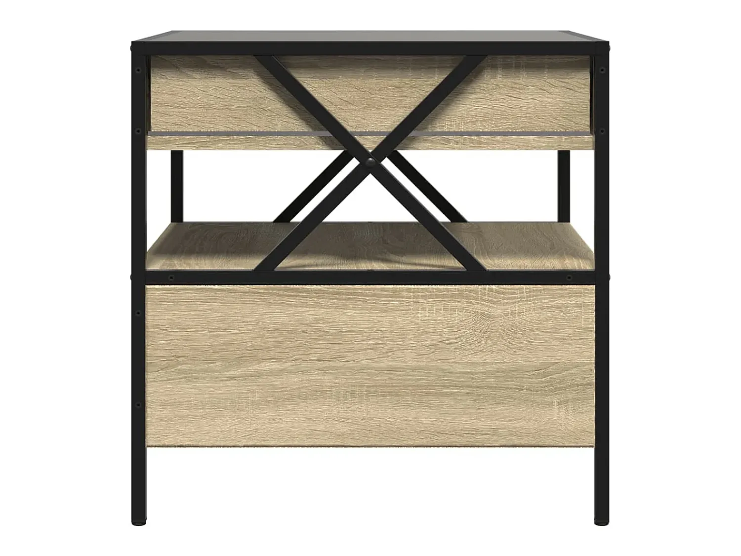 Mesa de centro | Mesa de apoio luzes LED Infinity 50x50x51 cm carvalho sonoma^ Mesa De Centro