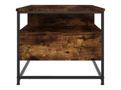 New Mesa de centro | Mesa de apoio 100x51x45 cm derivados madeira carvalho fumado Castanho