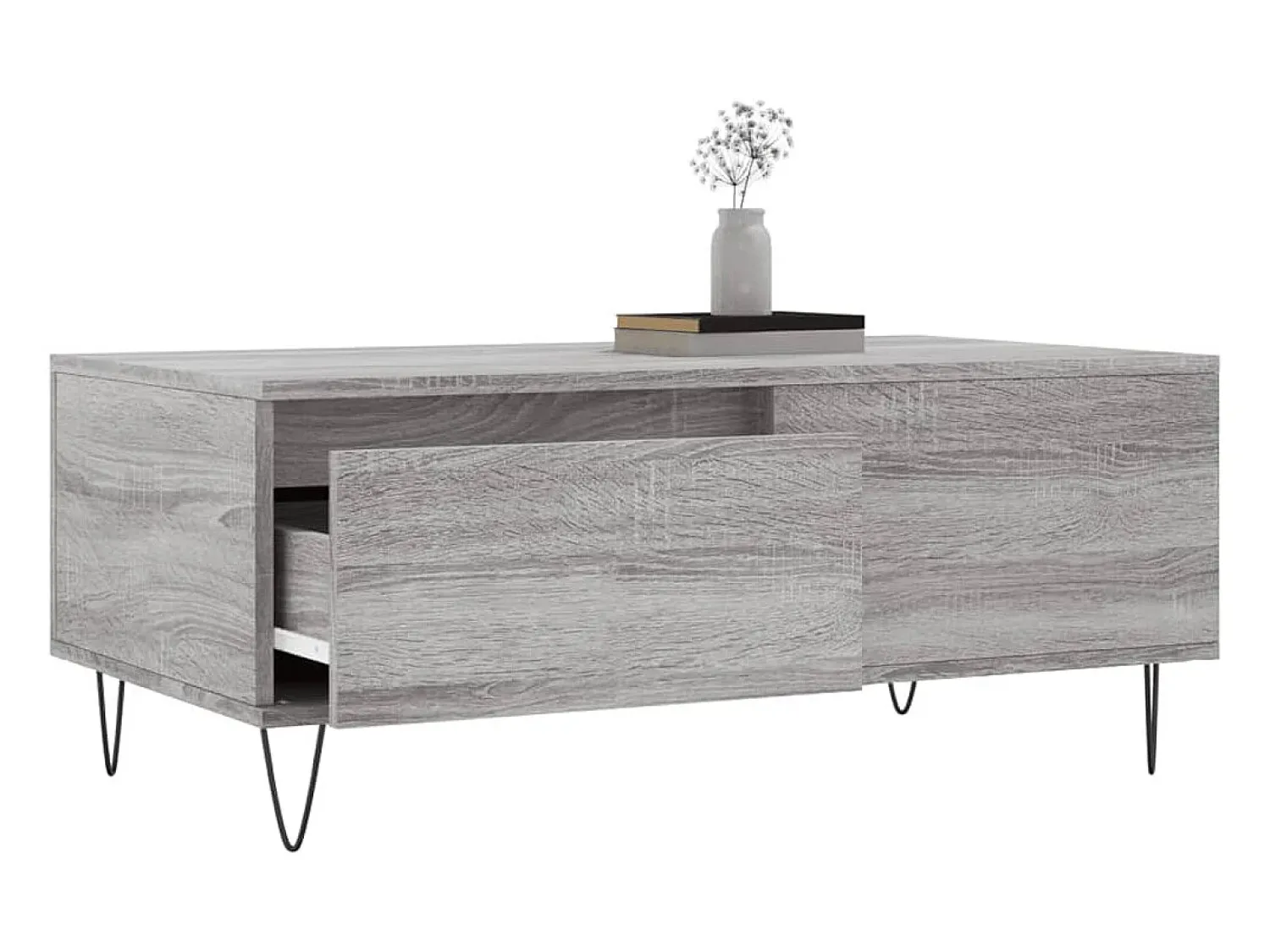 Sale Mesa de centro | Mesa de apoio 90x50x36.5 cm derivados madeira sonoma Cinzento