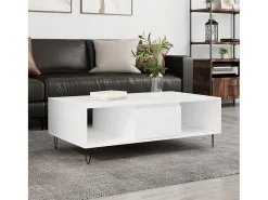 Mesa De Centro| Mesa de centro | Mesa de apoio 104x60x35 cm derivados de madeira Branco