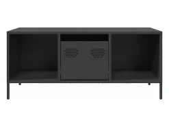 Mesa De Centro| Mesa de centro | Mesa de apoio 101.5x50x43.5 cm aço laminado a frio Preto