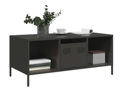 Mesa De Centro| Mesa de centro | Mesa de apoio 101.5x50x43.5 cm aço laminado a frio Preto
