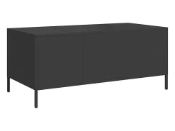 Mesa De Centro| Mesa de centro | Mesa de apoio 101.5x50x43.5 cm aço laminado a frio Preto