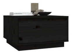 Mesa De Centro* Mesa de centro | Mesa de apoio 55x56x32 cm pinho maciço Preto