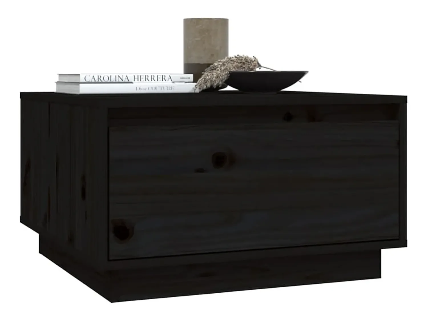 Mesa De Centro* Mesa de centro | Mesa de apoio 55x56x32 cm pinho maciço Preto