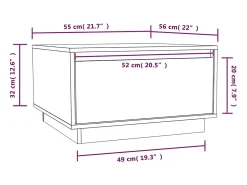 Mesa De Centro* Mesa de centro | Mesa de apoio 55x56x32 cm pinho maciço Preto