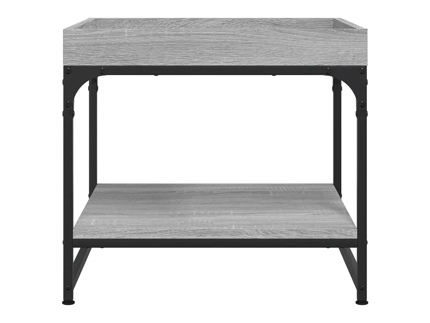 Mesa de centro | Mesa de apoio 49.5x49.5x45cm derivados de madeira cinza sonoma^ Mesa De Centro