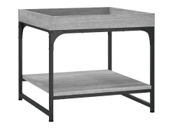 Mesa de centro | Mesa de apoio 49.5x49.5x45cm derivados de madeira cinza sonoma^ Mesa De Centro