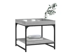 Mesa de centro | Mesa de apoio 49.5x49.5x45cm derivados de madeira cinza sonoma^ Mesa De Centro