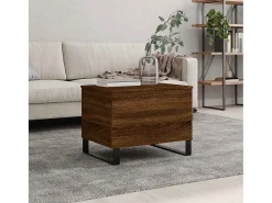 Mesa De Centro* Mesa de centro | Mesa de apoio 60x44.5x45 cm derivados madeira carvalho Castanho