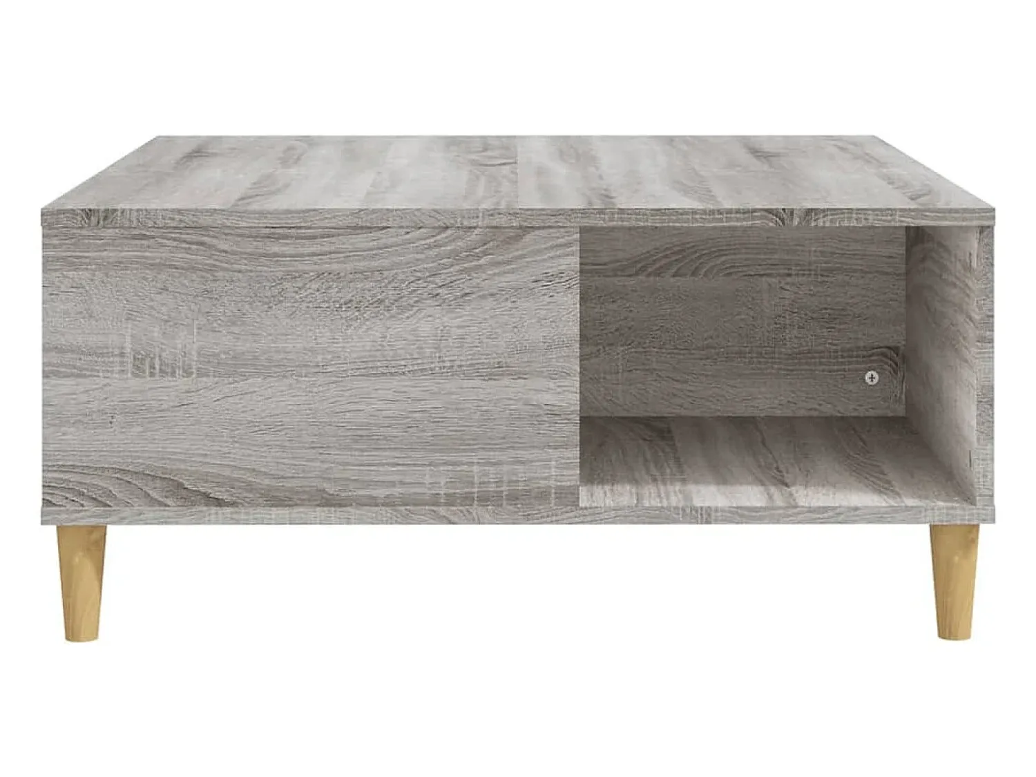 Hot Mesa de centro | Mesa de apoio 80x80x36.5 cm derivados madeira sonoma Cinzento