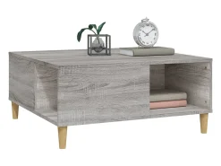 Hot Mesa de centro | Mesa de apoio 80x80x36.5 cm derivados madeira sonoma Cinzento