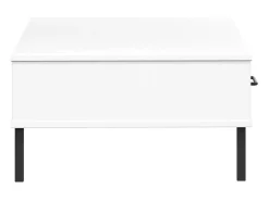 Hot Mesa de centro | Mesa de apoio c/ pernas de metal pinho maciço OSLO Branco