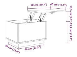 Best Mesa de centro | Mesa de apoio 40x50x35 cm madeira de pinho maciça -mel Castanho