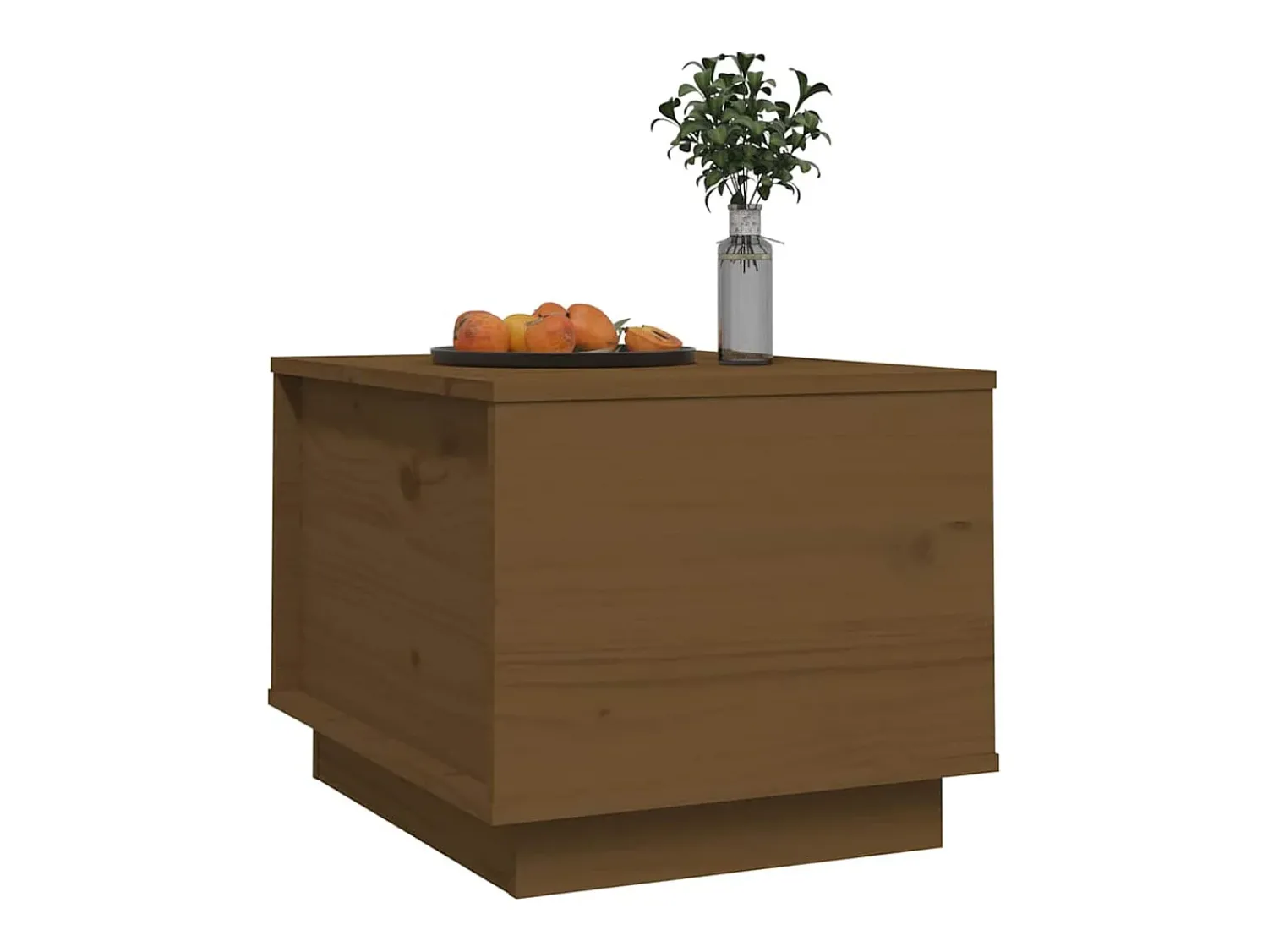 Best Mesa de centro | Mesa de apoio 40x50x35 cm madeira de pinho maciça -mel Castanho