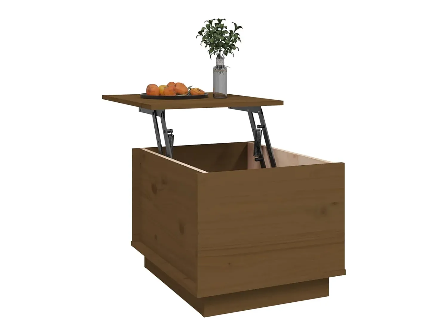 Best Mesa de centro | Mesa de apoio 40x50x35 cm madeira de pinho maciça -mel Castanho