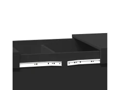 Mesa De Centro| Mesa de centro | Mesa de apoio 100x55x40 cm derivados de madeira Preto