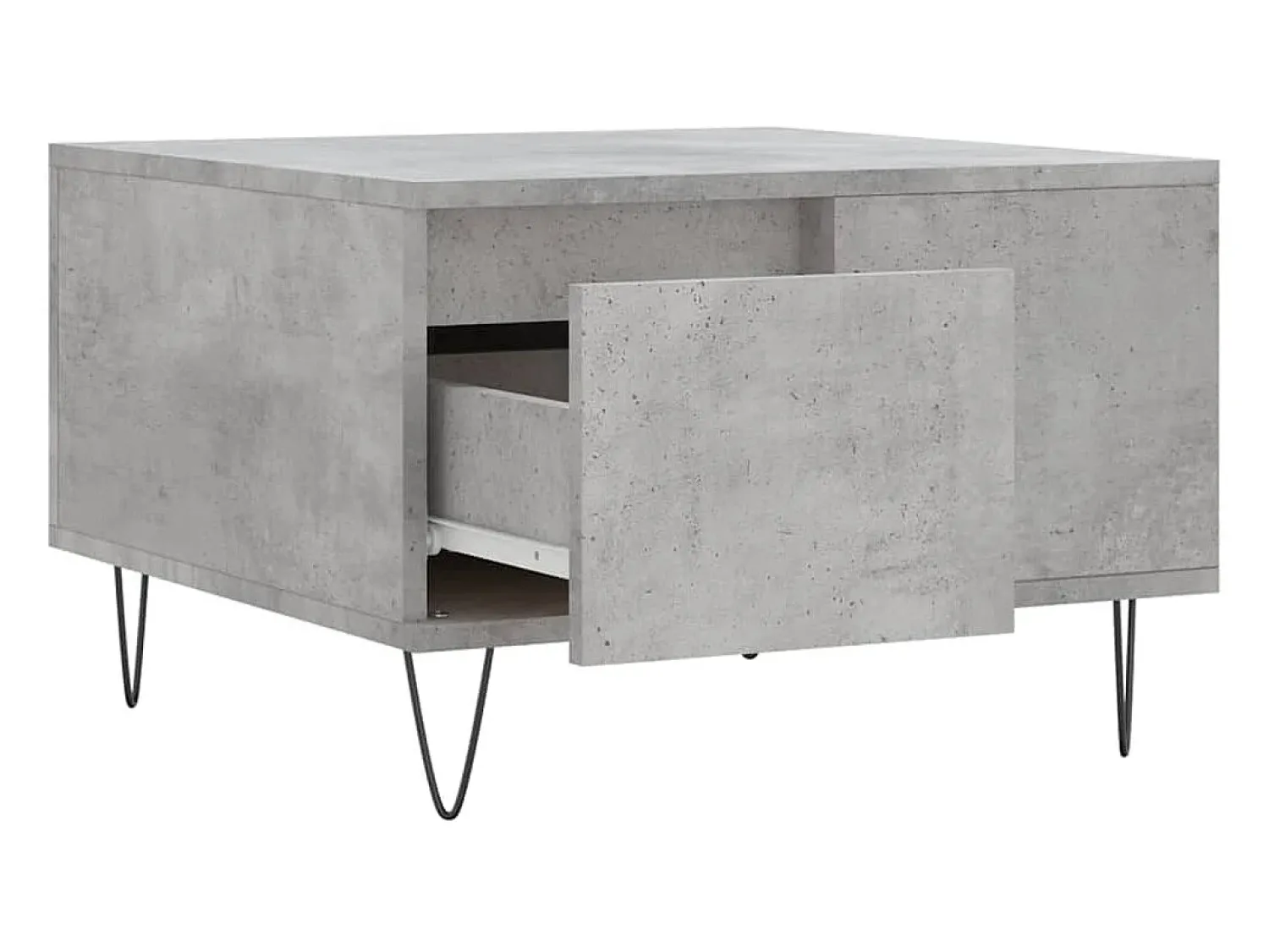 Mesa De Centro* Mesa de centro | Mesa de apoio 55x55x36.5 cm derivados madeira cimento Cinzento