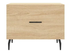 Mesa De Centro| Mesa de centro | Mesa de apoio 50x50x40 cm derivados de madeira carvalho sonoma Castanho