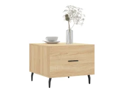Mesa De Centro| Mesa de centro | Mesa de apoio 50x50x40 cm derivados de madeira carvalho sonoma Castanho