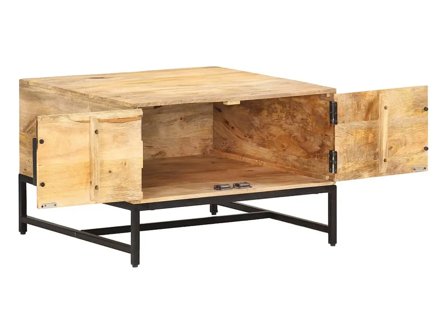 Discount Mesa de centro | Mesa de apoio | Mesa de café 67x67x45 cm madeira de mangueira maciça Castanho
