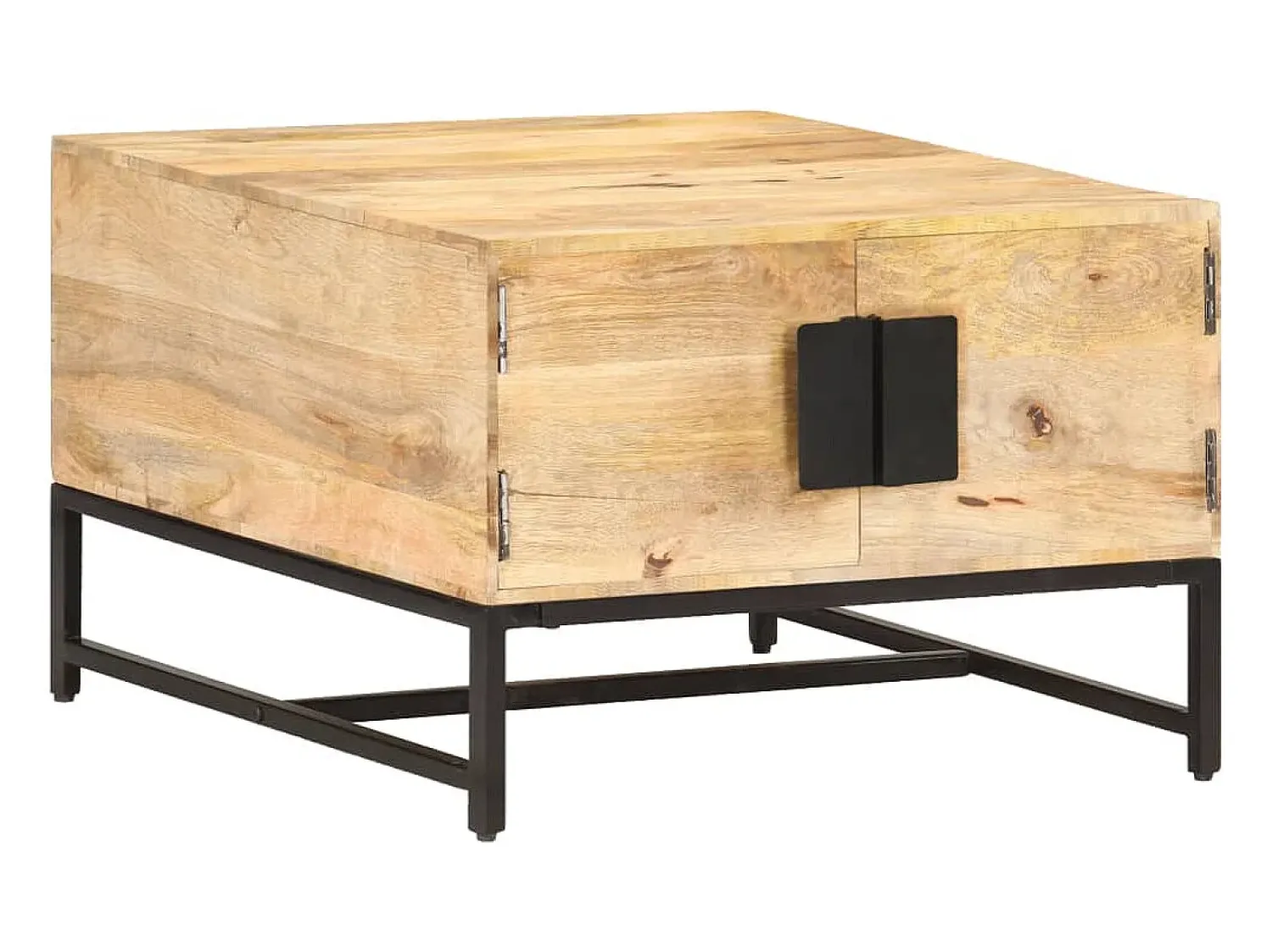 Discount Mesa de centro | Mesa de apoio | Mesa de café 67x67x45 cm madeira de mangueira maciça Castanho