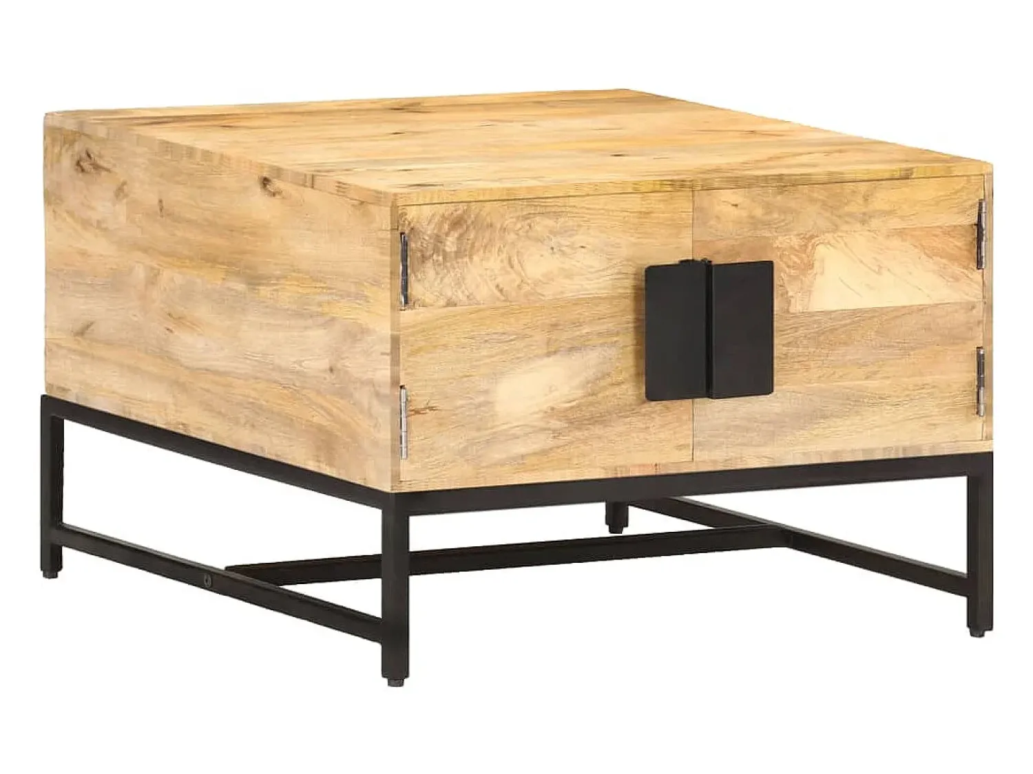 Discount Mesa de centro | Mesa de apoio | Mesa de café 67x67x45 cm madeira de mangueira maciça Castanho